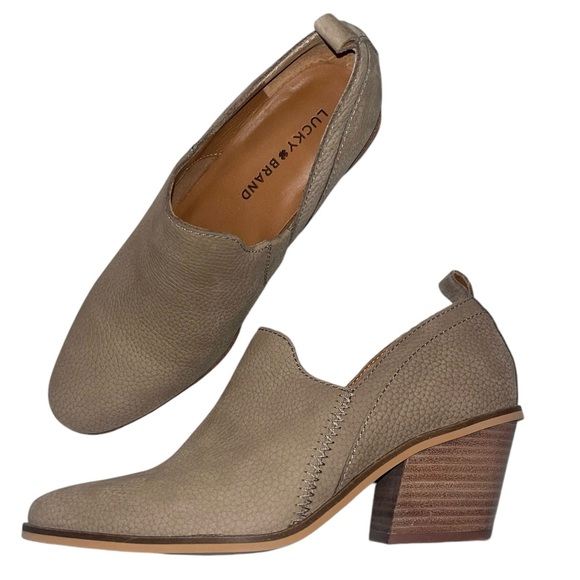 🌟NWOT🌟 Lucky Brand Vennia Taupe Ankle Bootie - Picture 7 of 12